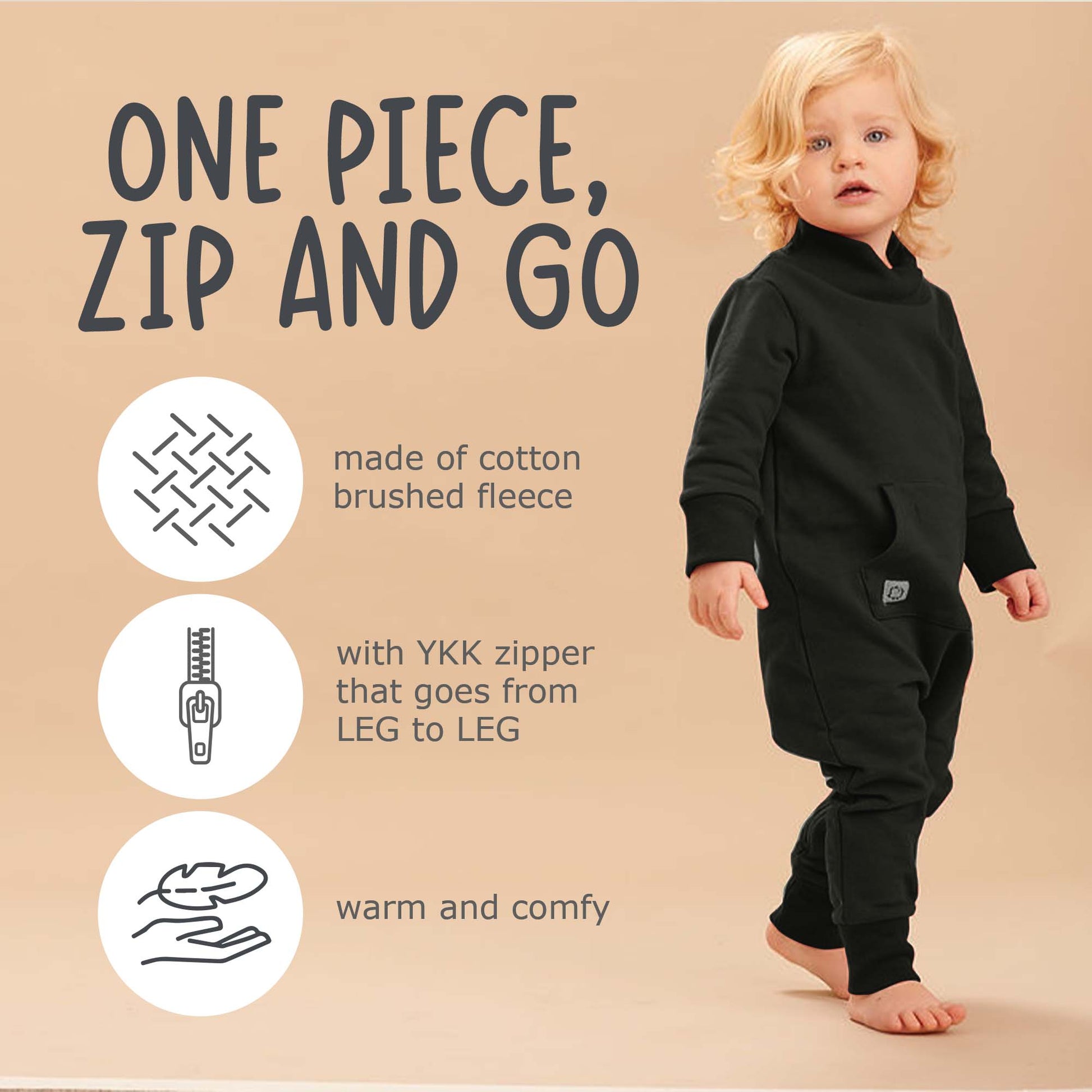 Turtle Suit - Black - HuRo Kids Clothing