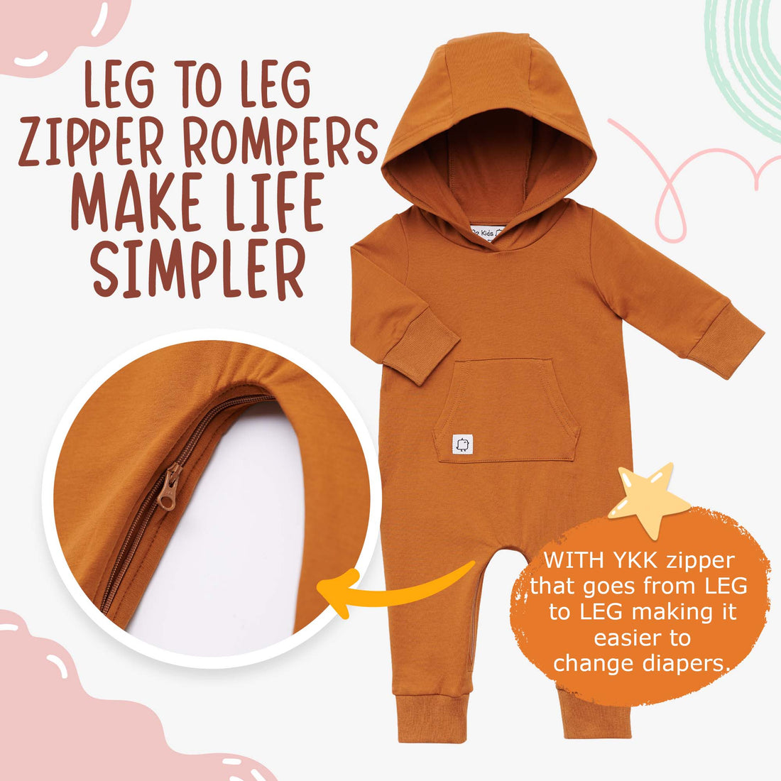 Why use Leg to Leg Zipper Romper